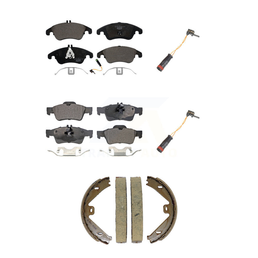 Ceramic Brake Pads Extra Wear Sensor Front Rear Kit (5Pc) For Mercedes-Benz E350