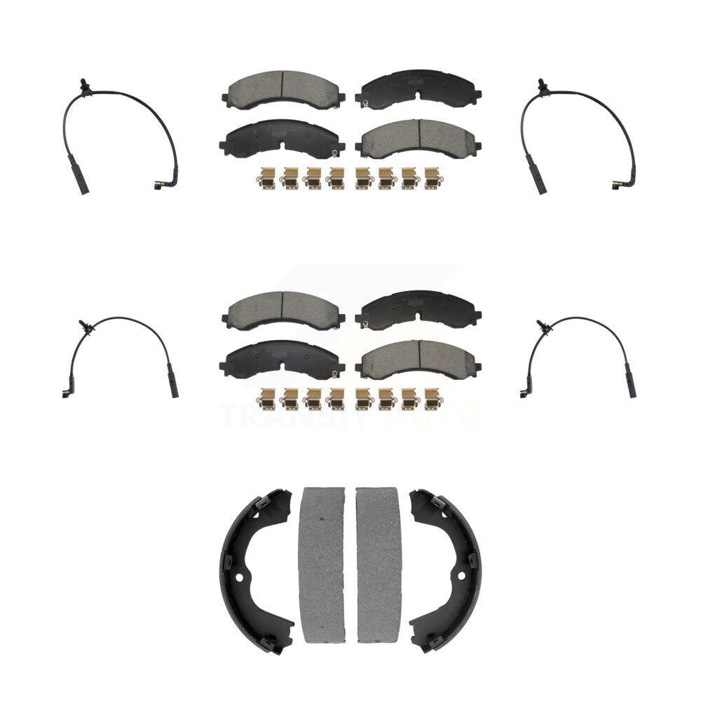 Ceramic Brake Pad Wear Sensor Front Rear Kit (7Pc) For GMC Chevrolet Sierra 2500