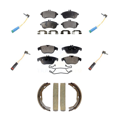Ceramic Brake Pad & Wear Sensor Front Rear Kit (7Pc) For Mercedes-Benz C250 1.8L