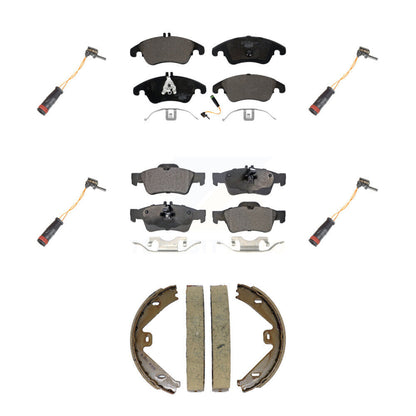 Ceramic Brake Pads Extra Wear Sensor Front Rear Kit (7Pc) For Mercedes-Benz E350