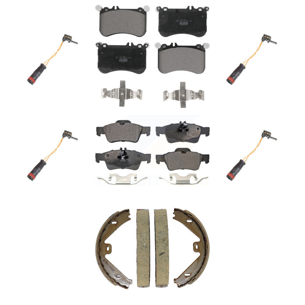 Ceramic Brake Pad Wear Sensor Front Rear Kit (7Pc) For Mercedes-Benz CLS550 E550
