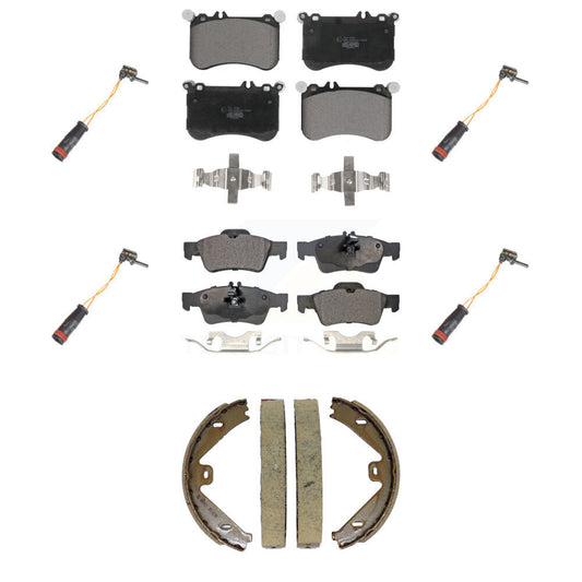 Ceramic Brake Pad Wear Sensor Front Rear Kit (7Pc) For Mercedes-Benz CLS550 E550