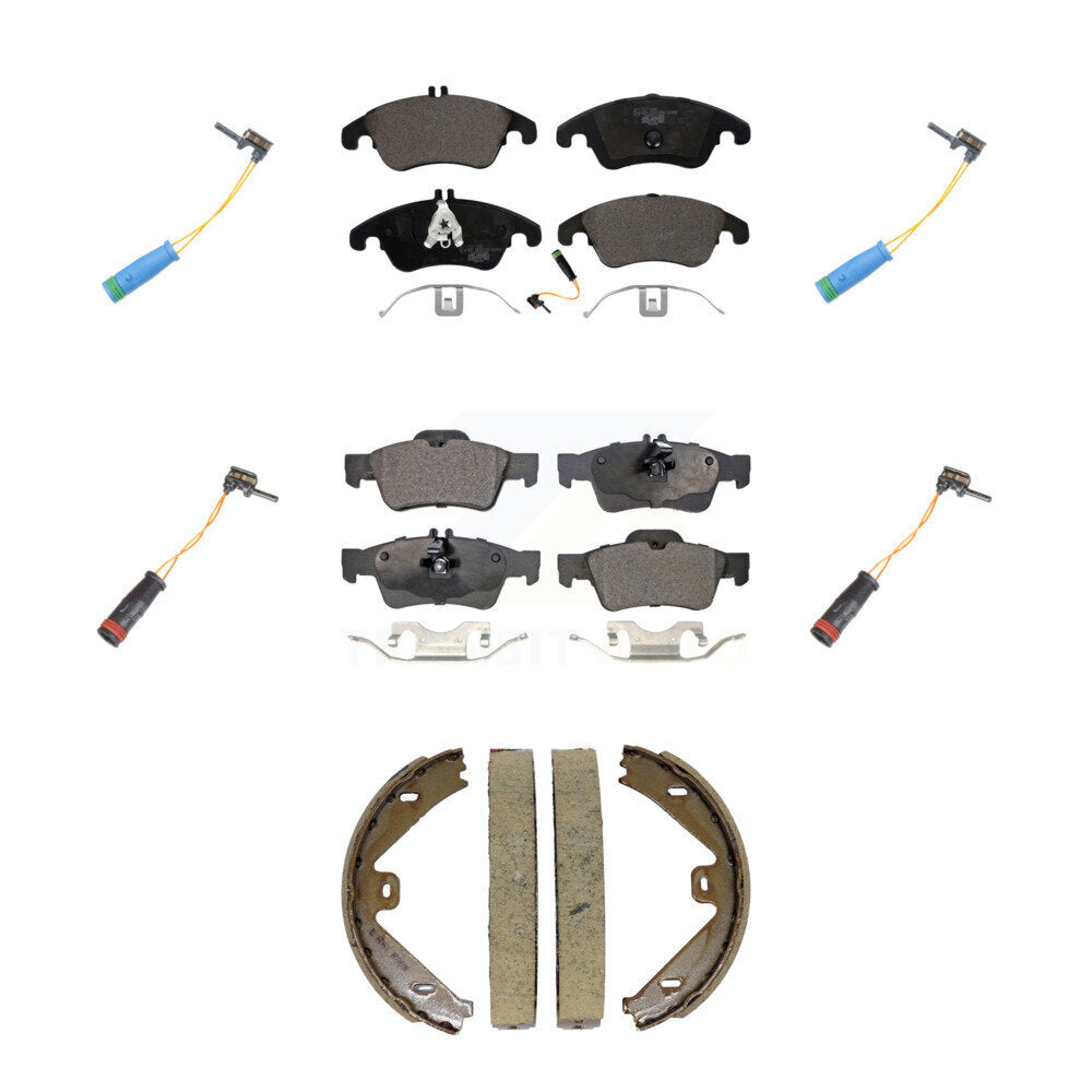Ceramic Brake Pads Extra Wear Sensor Front Rear Kit (7Pc) For Mercedes-Benz E400