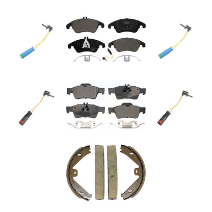 Ceramic Brake Pads Extra Wear Sensor Front Rear Kit (7Pc) For Mercedes-Benz E400