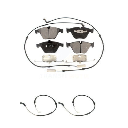 Ceramic Brake Pads Extra Wear Sensor Front Kit For 13 BMW X1 xDrive35i with 3.0L
