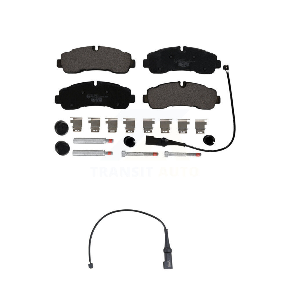Ceramic Disc Brake Pad And Wear Sensor Rear Kit For 2020 Ford Transit-350 HD AWD