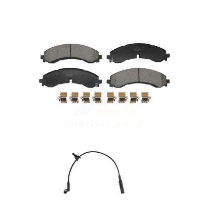Ceramic Brake Pad And Wear Sensor Rear Kit For GMC Chevrolet Sierra 2500 HD 3500