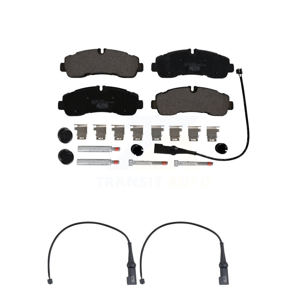 Ceramic Disc Brake Pad And Wear Sensor Rear Kit For 2020 Ford Transit-350 HD AWD
