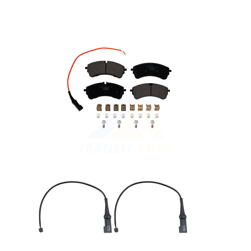 Ceramic Disc Brake Pads And Extra Wear Sensors Rear Kit For Ford Transit-350 HD