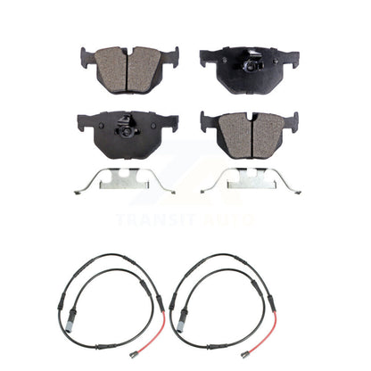 Ceramic Disc Brake Pads And Wear Sensors Rear Kit For 2009-2010 BMW 528i xDrive