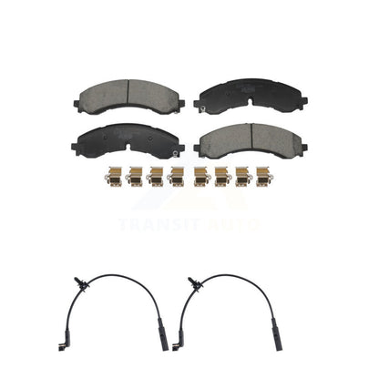 Ceramic Brake Pad And Wear Sensor Rear Kit For GMC Chevrolet Sierra 2500 HD 3500