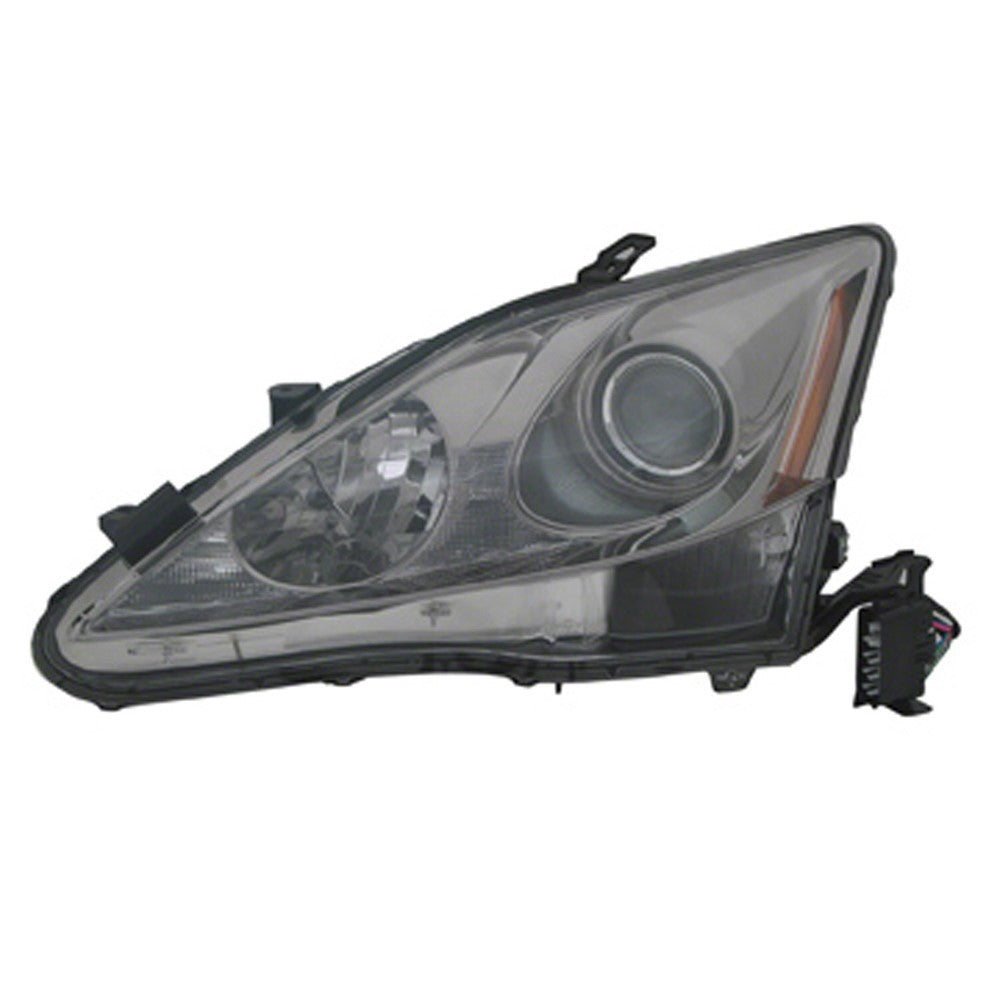 Front Left Driver Side Halogen Headlight Lens And Housing 2006-2008 Lexus Is250, Is350