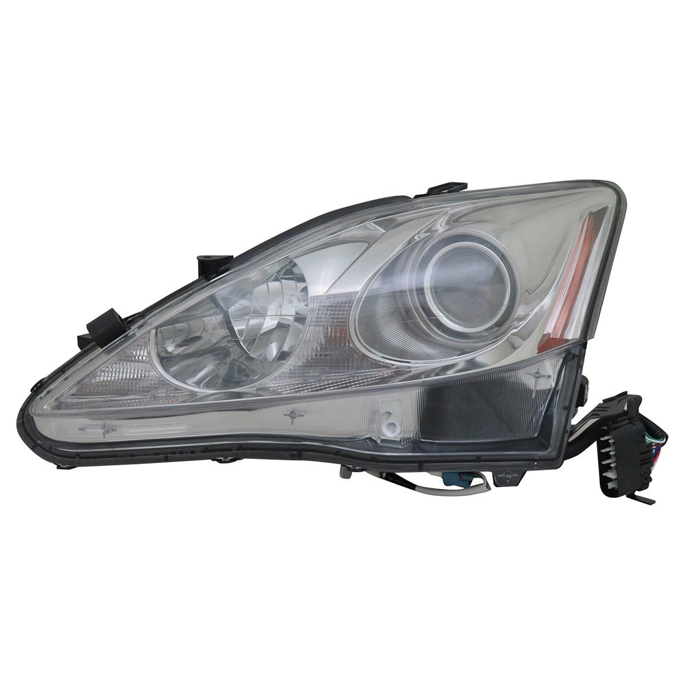 Front Left Driver Side Halogen Headlight Lens And Housing 2009-2010 Lexus Is250, Is350