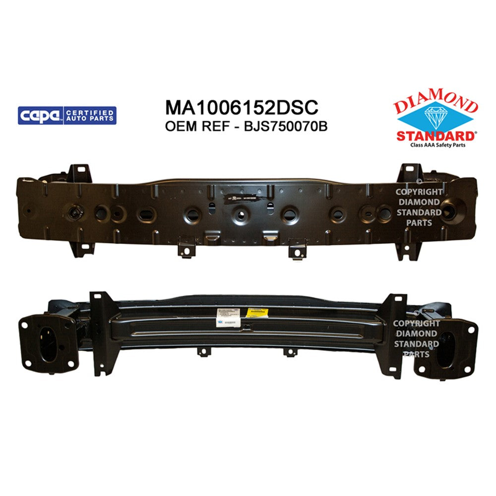 Front Bumper Impact Bar 2014-2016 Mazda 3