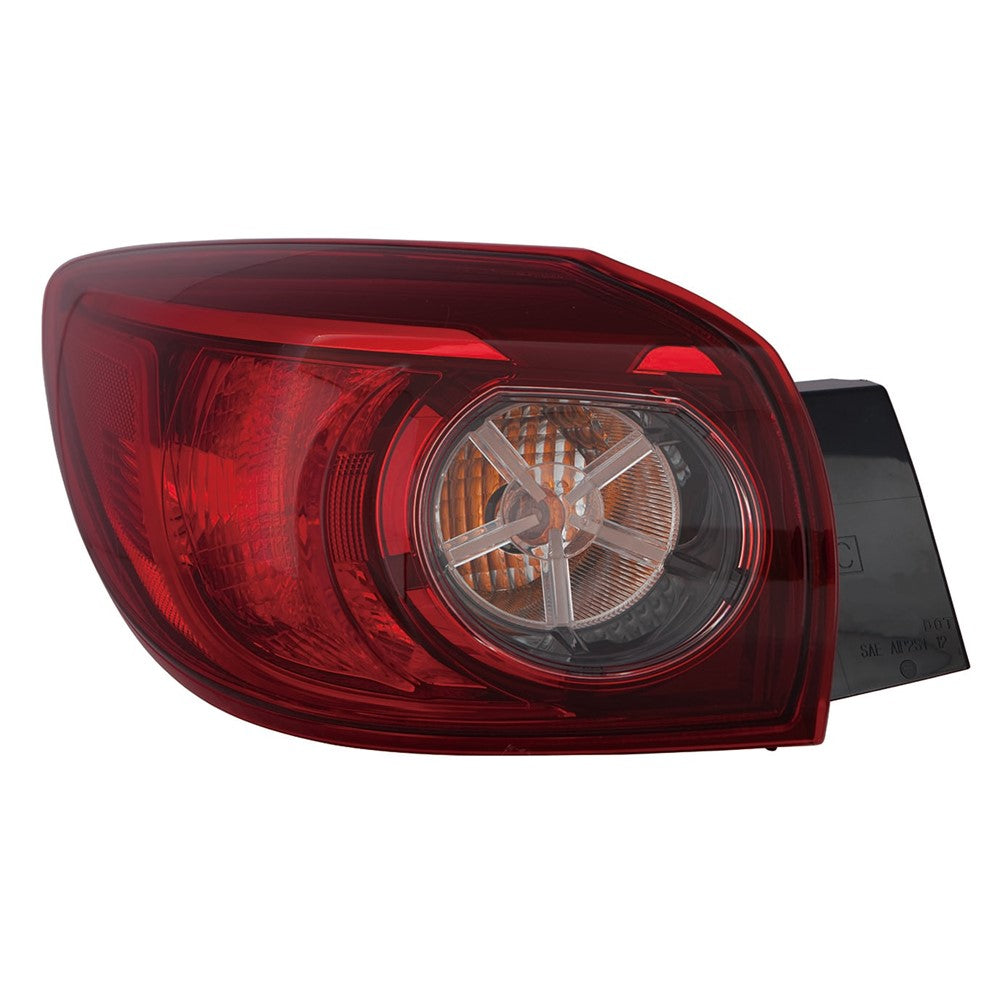 Rear Left Driver Side Bulb Type Outer Tail Light Assembly 2014-2018 Mazda 3