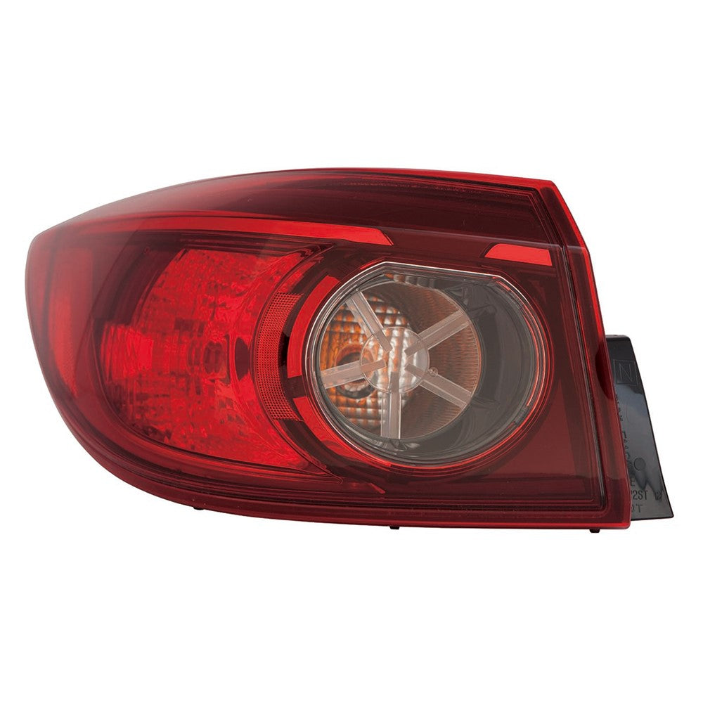 Rear Left Driver Side Outer Bulb Type Tail Light Assembly 2014-2018 Mazda 3
