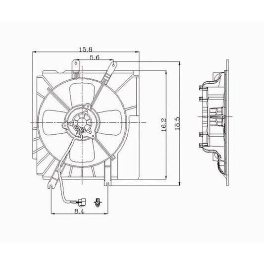 Radiator Fan Assembly 1990-1994 Mazda Protege