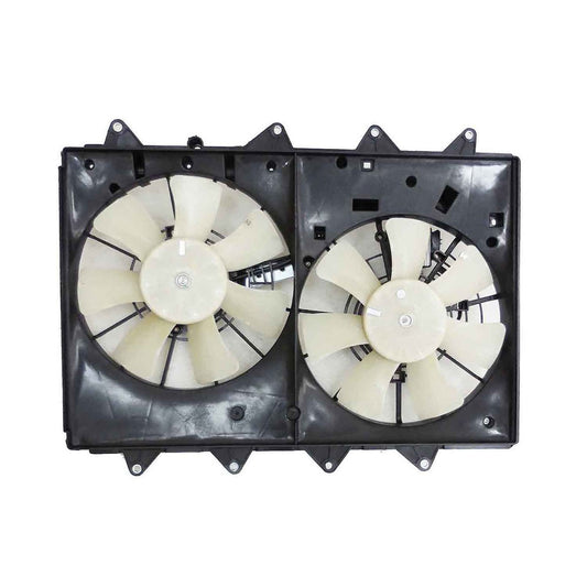 Radiator And Condenser Fan Assembly With Two Fans Side By Side Without Towing Package 2010-2015 Mazda Cx-9