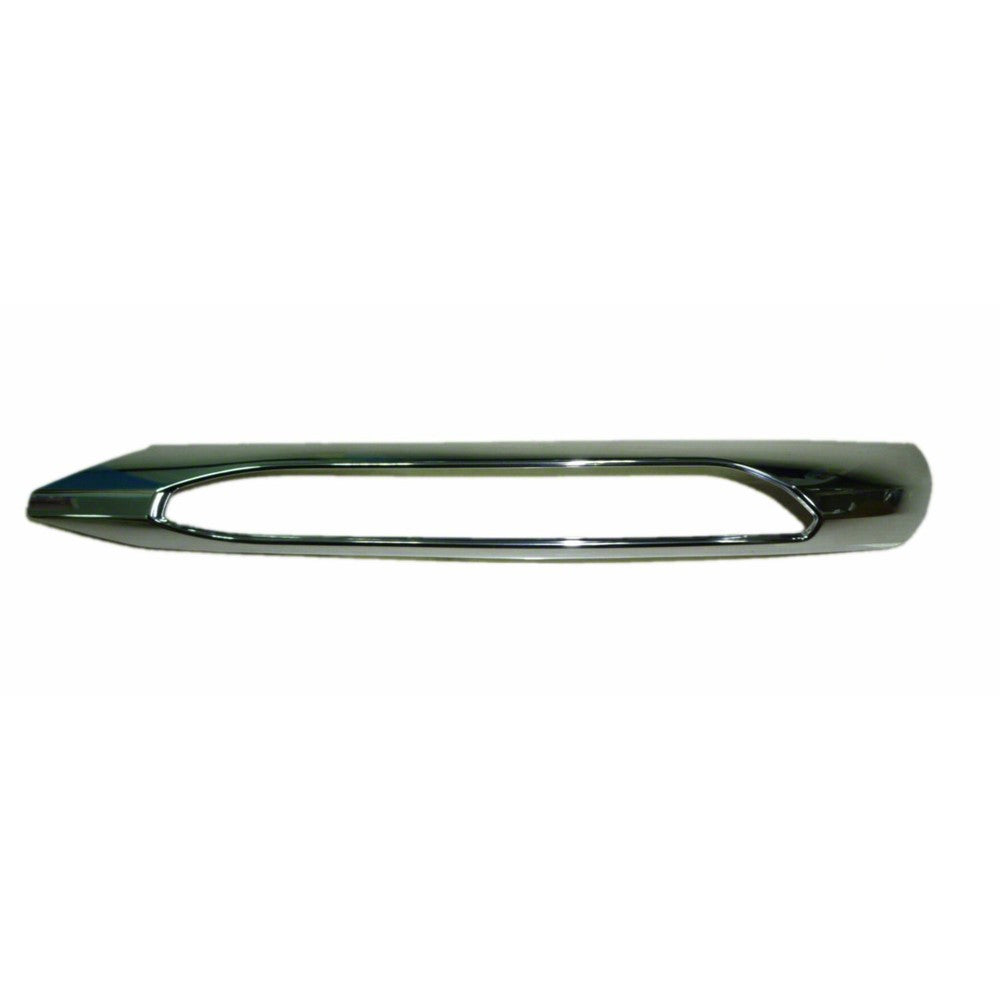 Front Left Front Driver Side Bumper Cover Grille Molding [chrome Center Strip With Hole For Led Lamp] With Amg 2012-2015 Mercedes-Benz C250, C300