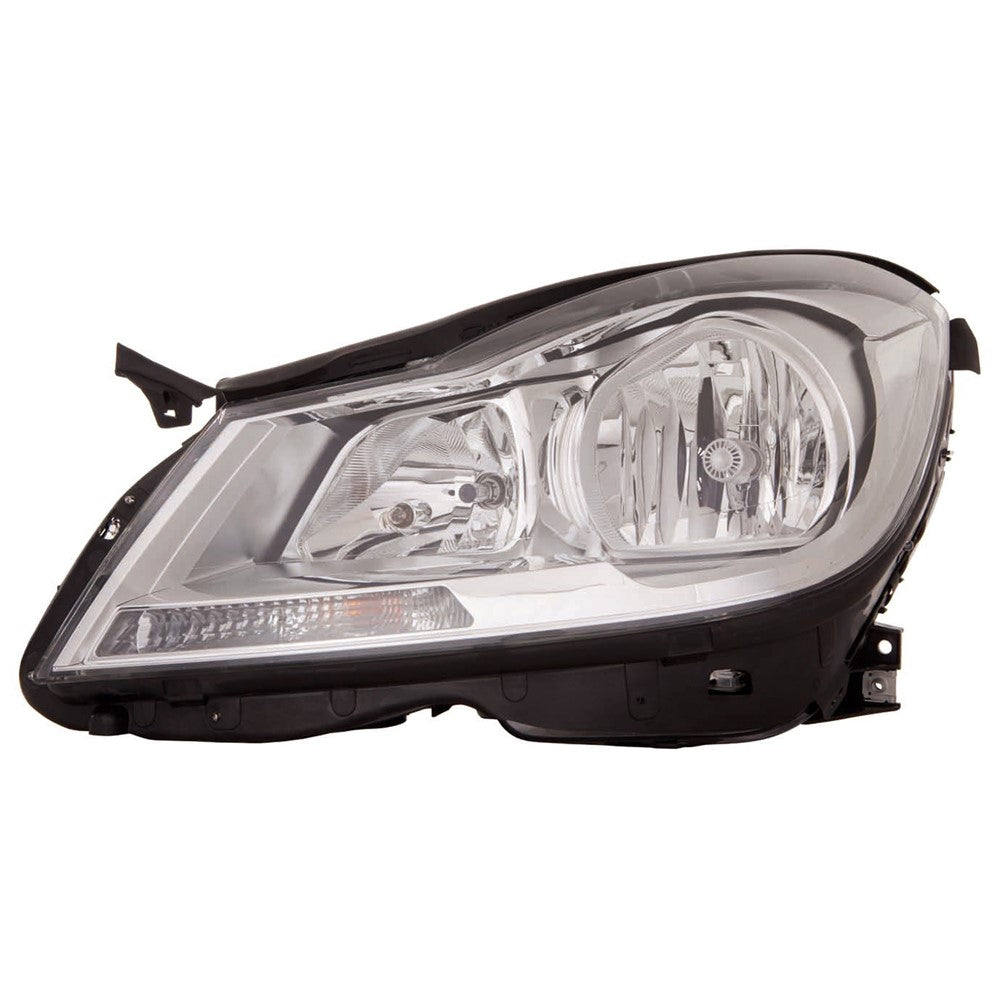Front Left Driver Side Halogen Headlight Assembly 2012-2015 Mercedes-Benz C250, C300, C350, C63 Amg