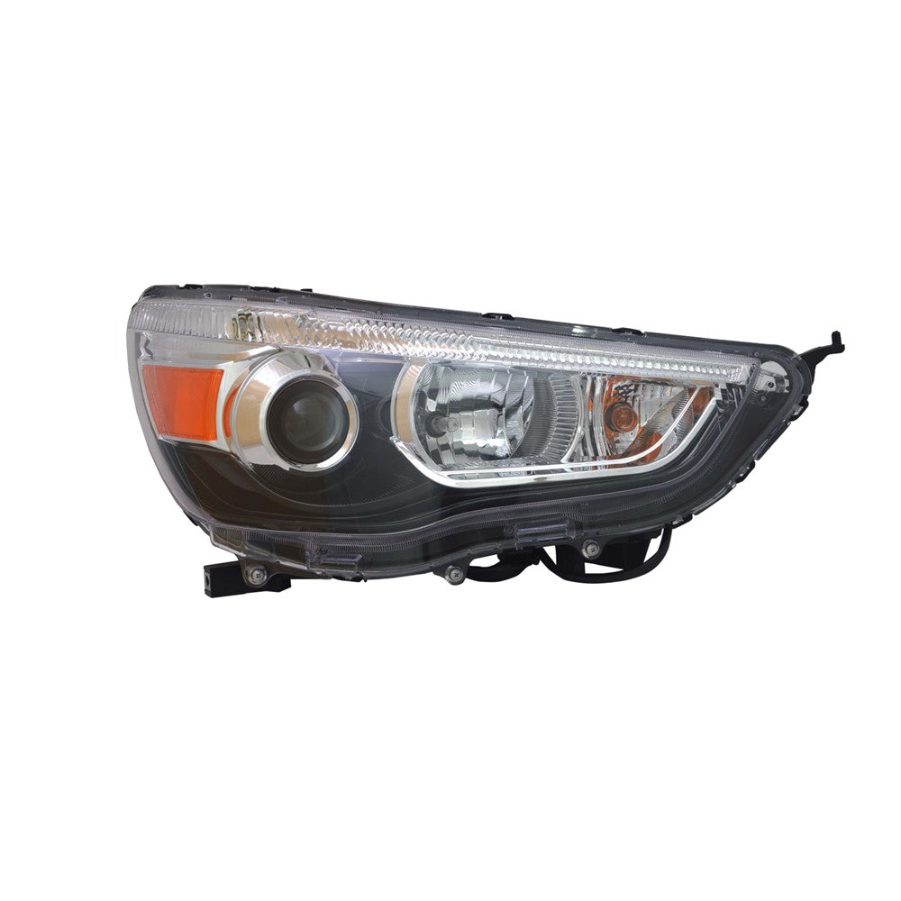 Front Right Passenger Side Halogen Headlight Assembly 2011-2019 Mitsubishi Outlander Sport, Rvr