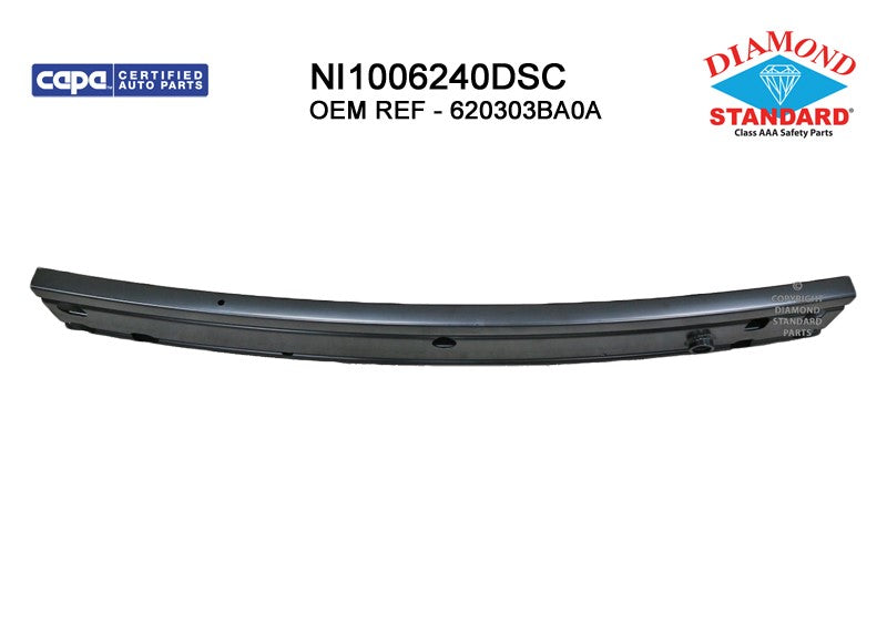 Front Bumper Impact Bar 2012-2019 Nissan Versa