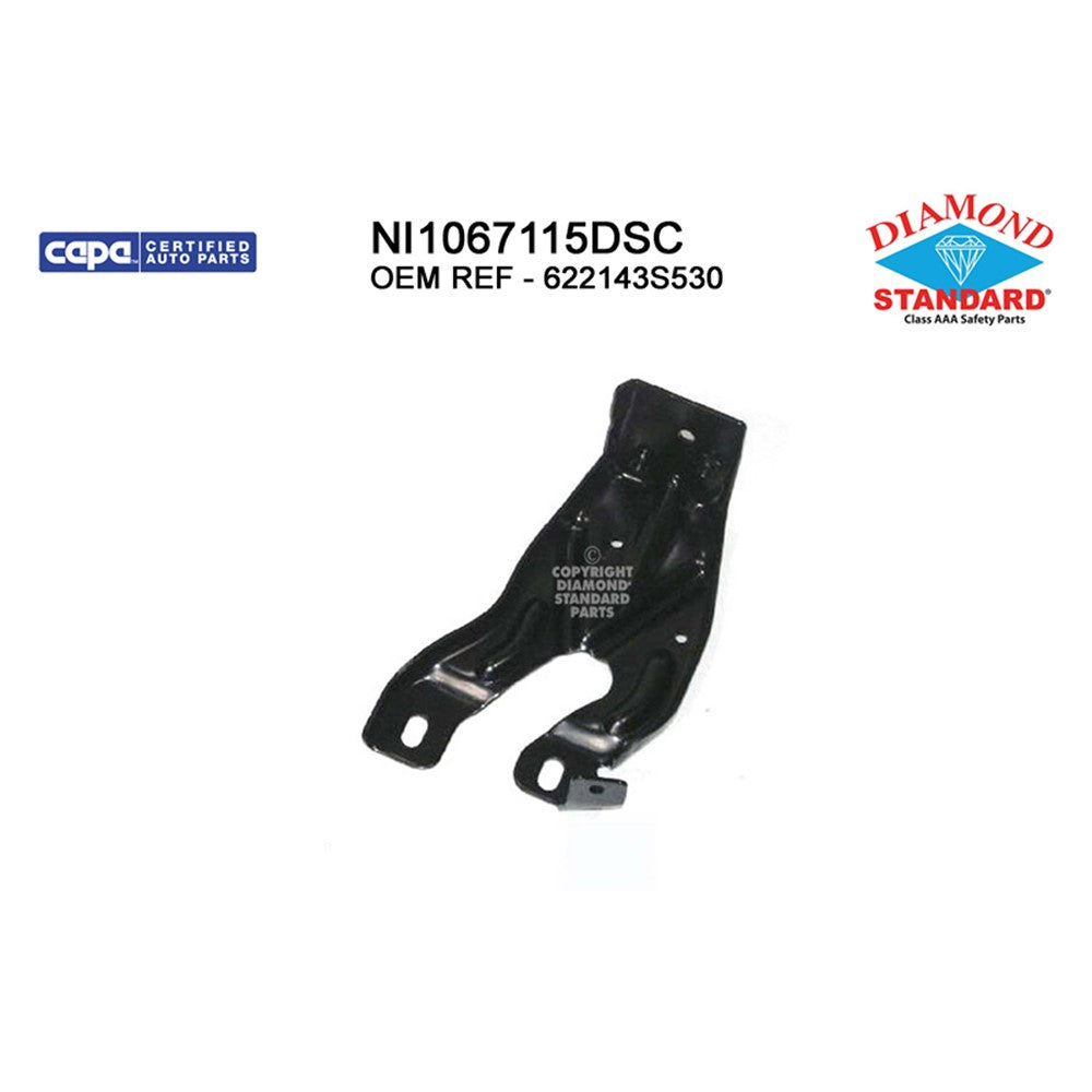 Front Right Front Passenger Side Outer Bumper Mounting Bracket 1998-2004 Nissan Frontier, Xterra
