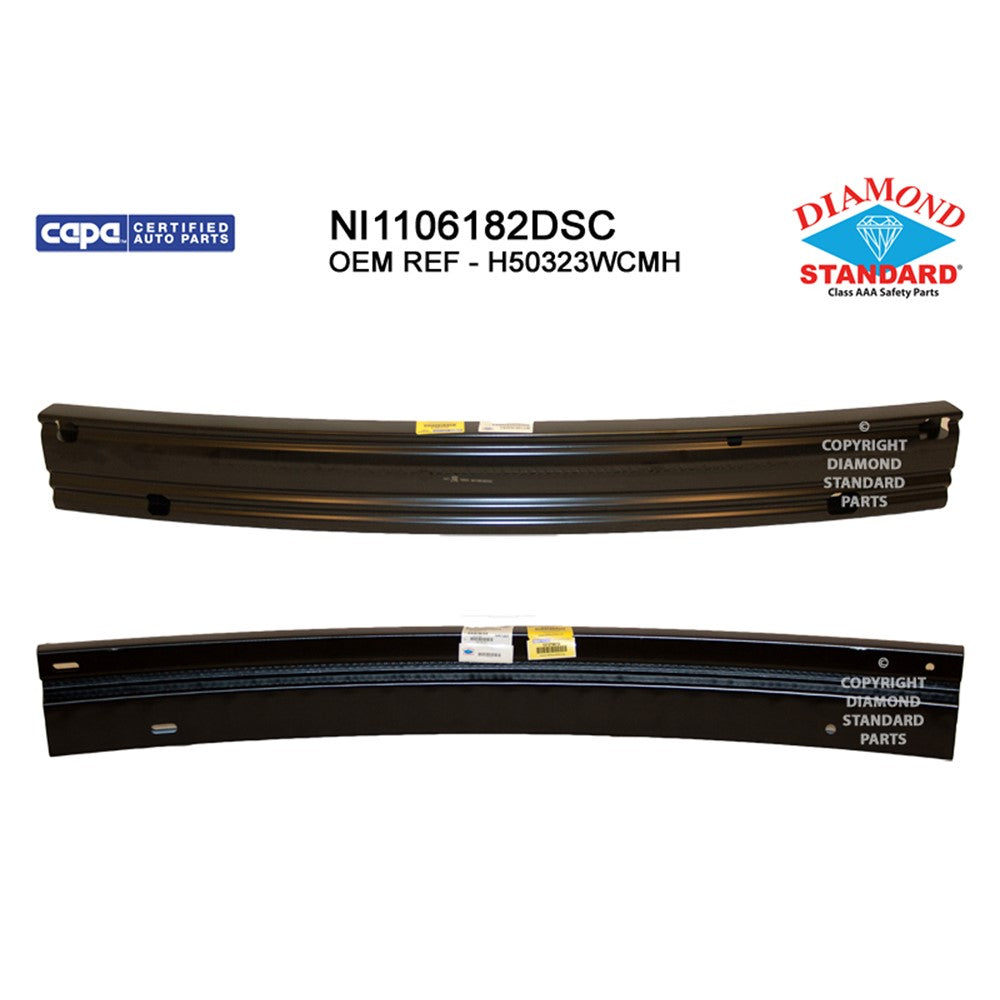 Rear Bumper Impact Bar 2014-2019 Nissan Versa