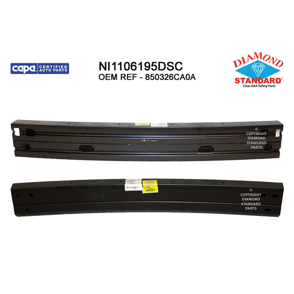 Rear Bumper Impact Bar 2019-2025 Nissan Altima