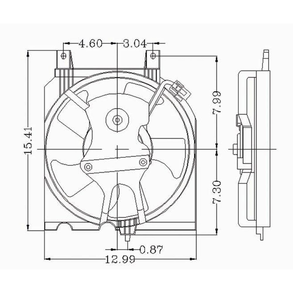 Condenser Fan Assembly 1995-1999 Nissan 200sx, Sentra
