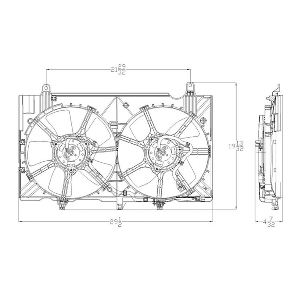 Dual Fan Assembly 2007-2009 Nissan 350z