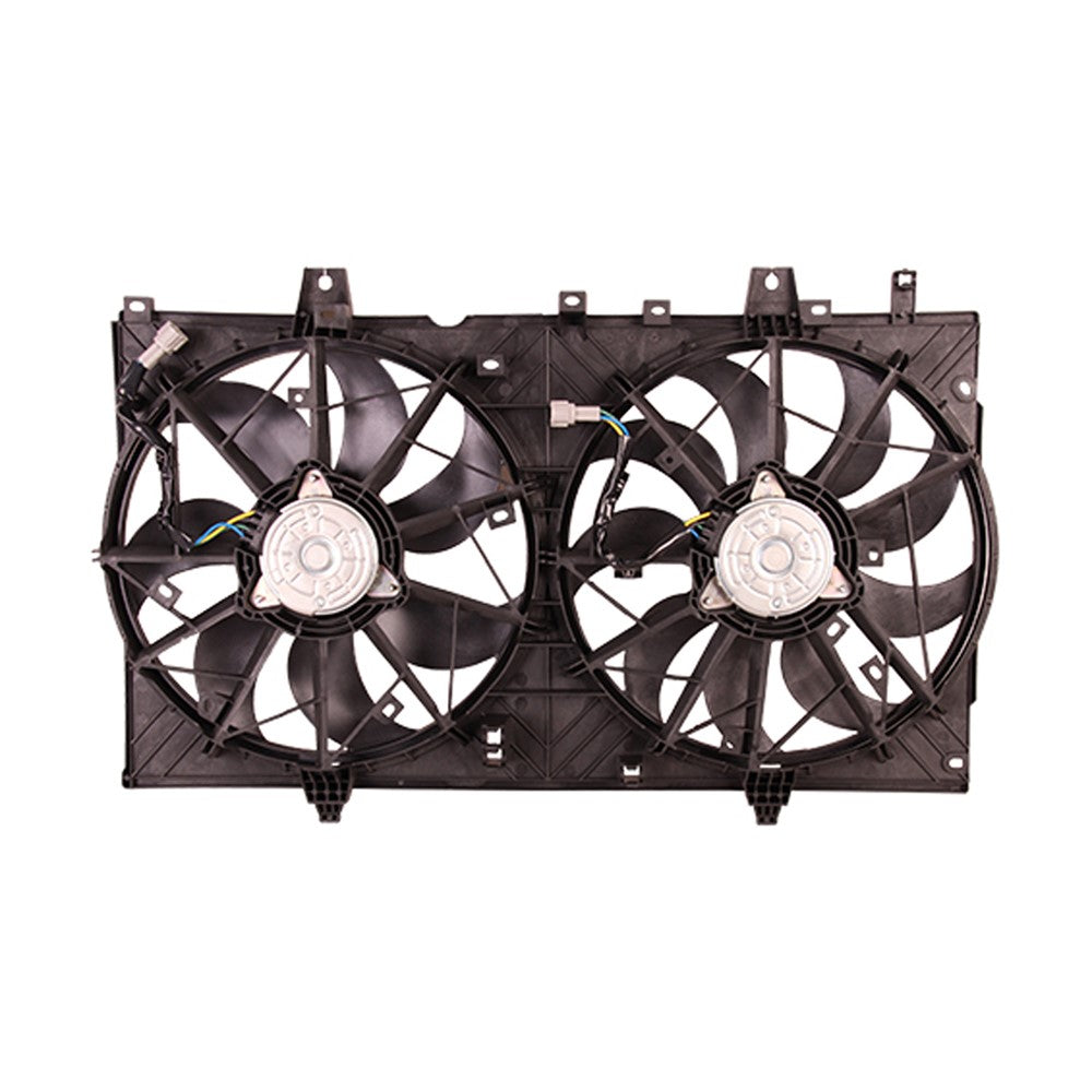 Radiator And Condenser Fan Assembly With Two Fans Side By Side 2014-2020 Nissan Rogue