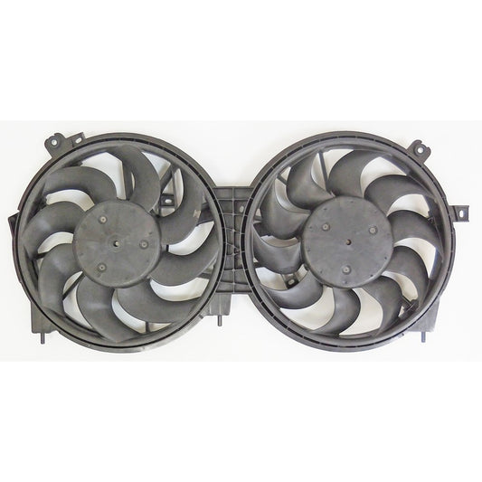 Radiator And Condenser Fan Assembly With Two Fans Side By Side 2019-2024 Nissan Altima