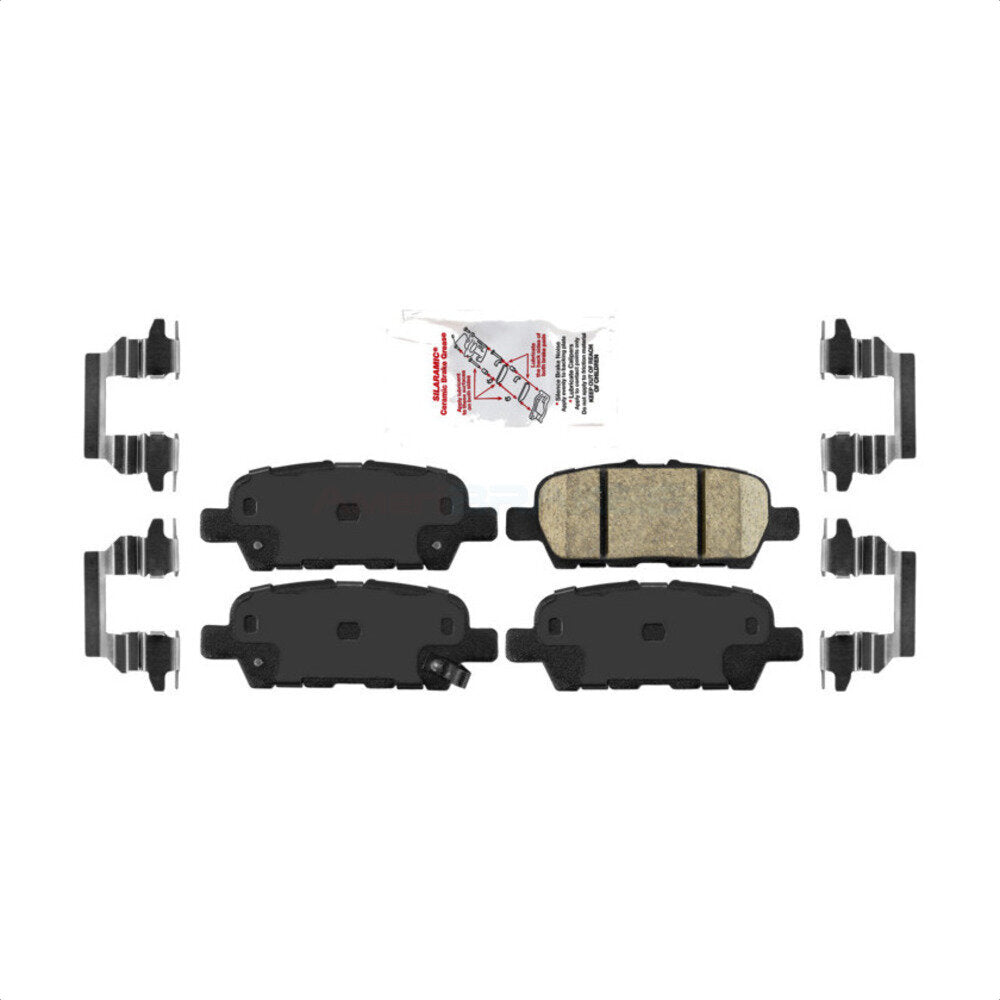 Rear Ceramic Disc Brake Pad 2009-2023 INFINITI G25 Q40 Q50 Q60 Q70 Q70L QX50 QX70 & Nissan 370Z Altima Juke LEAF Maxima Qashqai Rogue/Sport Sentra