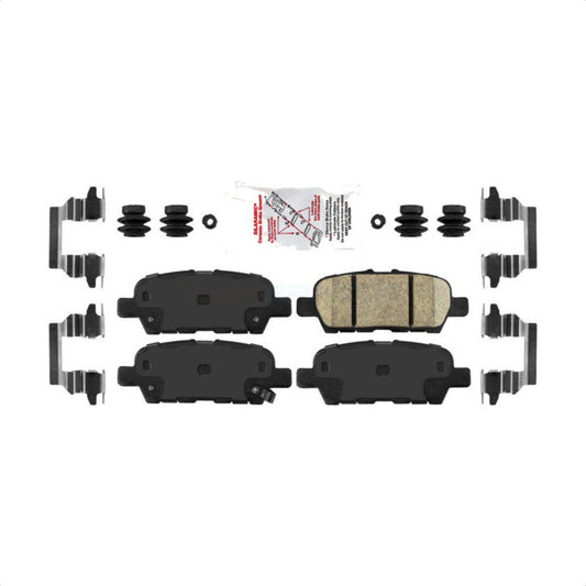 Rear Ceramic Disc Brake Pad 2009-2023 INFINITI EX35 G25 G37 Q40 Q50 Q60 Q70 Q70L QX50 QX70 & Nissan 370Z Juke LEAF Maxima Qashqai Rogue/Sport Sentra