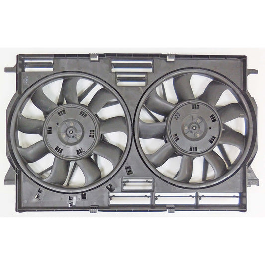 Radiator And Condenser Fan Assembly With Two Fans Side By Side 2019-2022 Porsche Cayenne