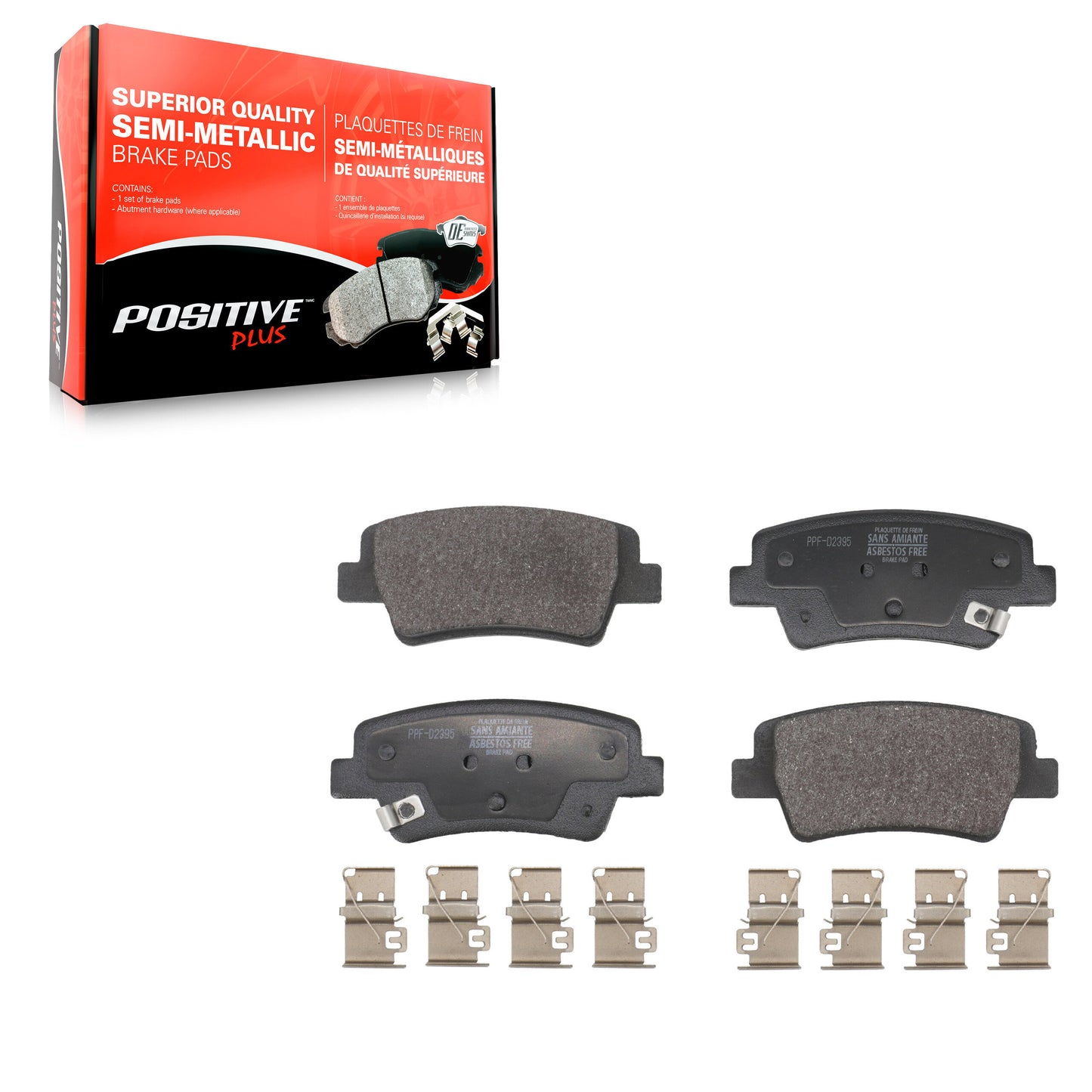 Semi-Metallic Disc Brake Pads Rear PPF-D2395 For Hyundai Elantra