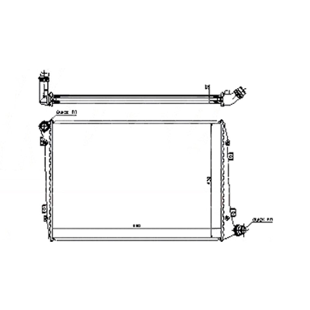 Radiator 2005-2006 Volkswagen Jetta