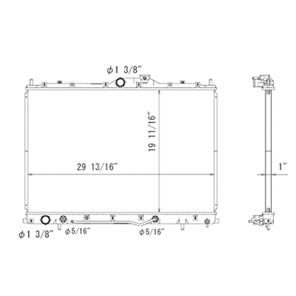 Radiator 2004-2008 Mitsubishi Endeavor