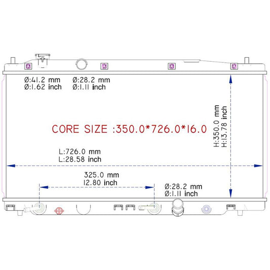 Radiator 2009-2014 Honda Fit