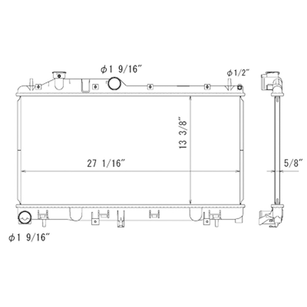 Radiator 2008-2014 Subaru Impreza