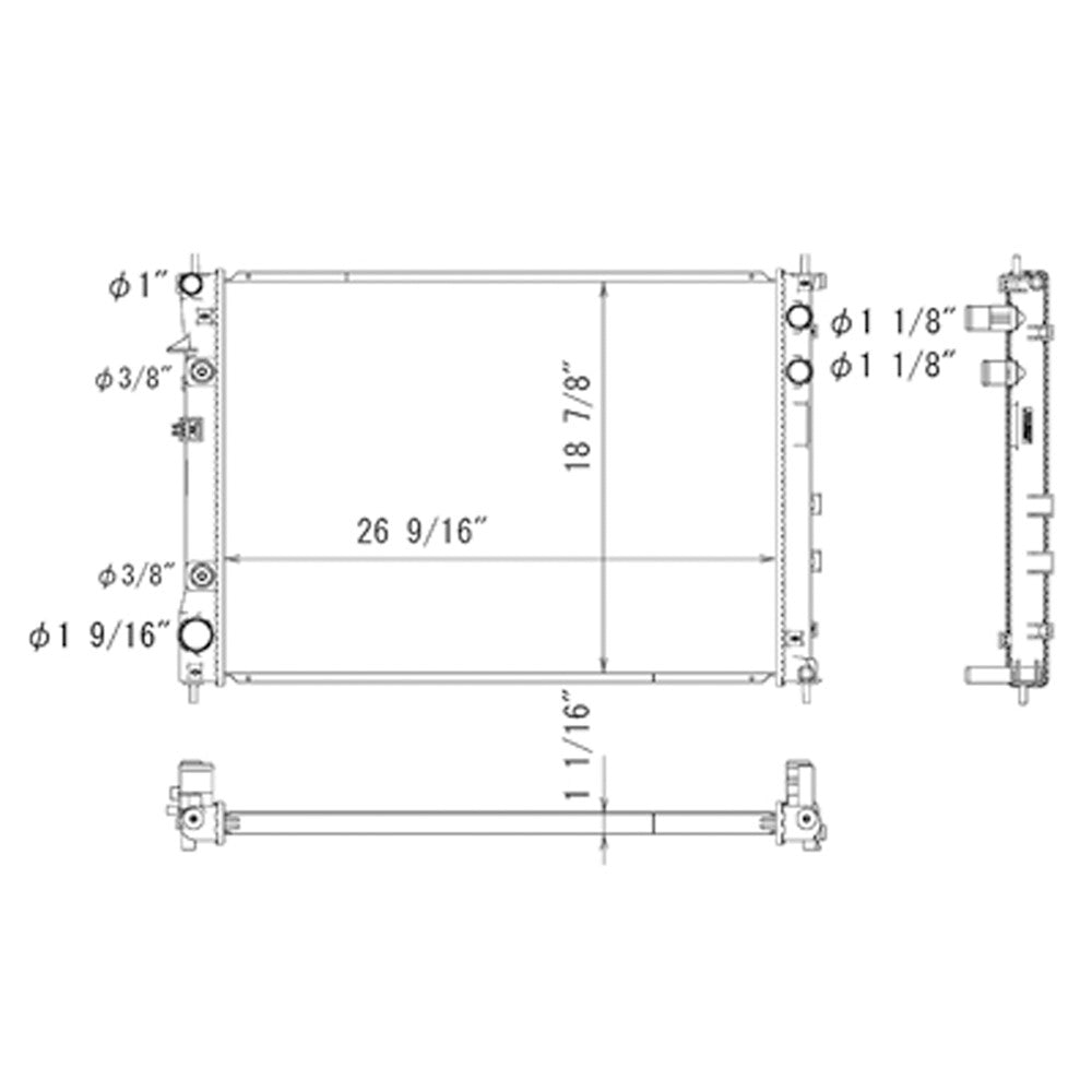 Radiator 2006-2014 Subaru B9 Tribeca, Tribeca