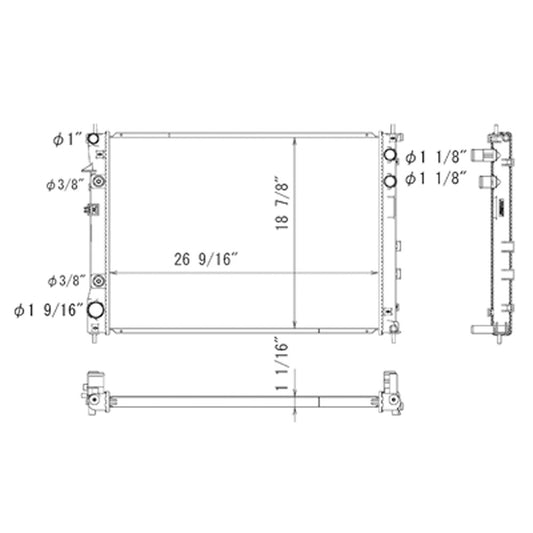 Radiator 2006-2014 Subaru B9 Tribeca, Tribeca