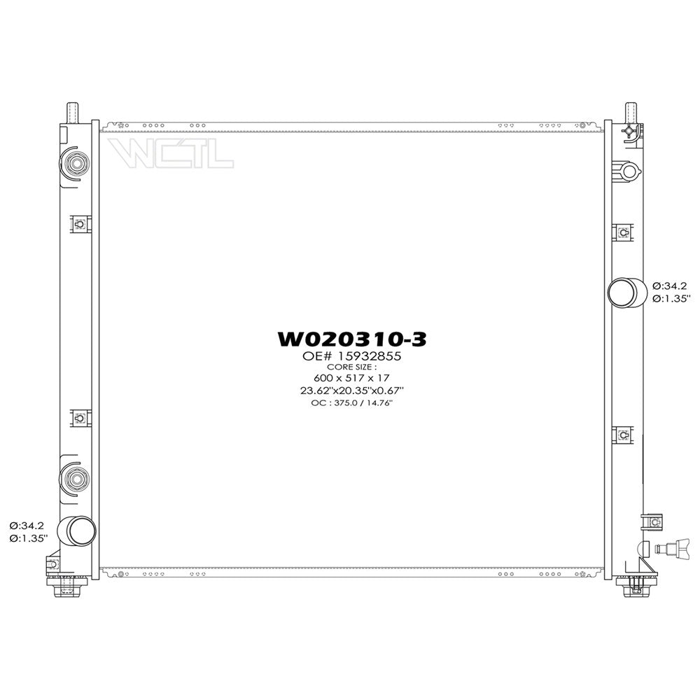 Radiator 2008-2014 Cadillac Cts