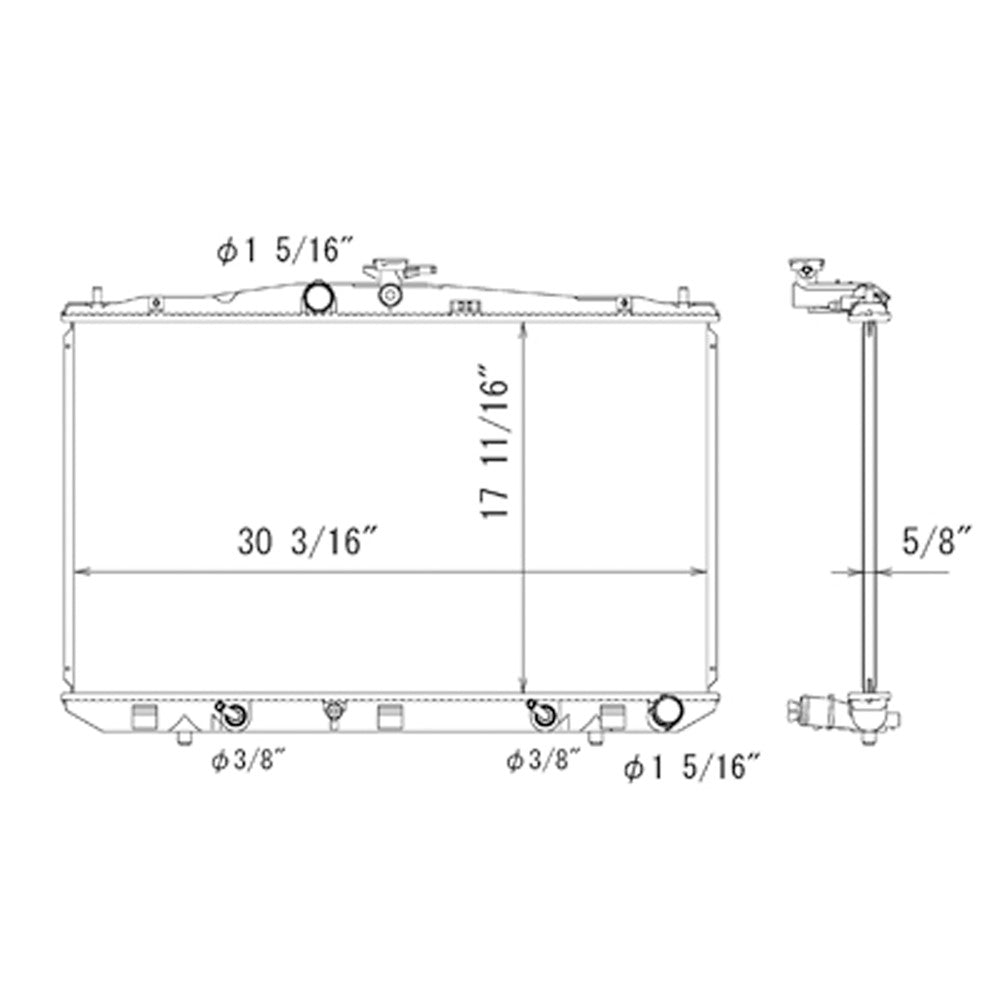 Radiator 2010-2015 Lexus Rx350