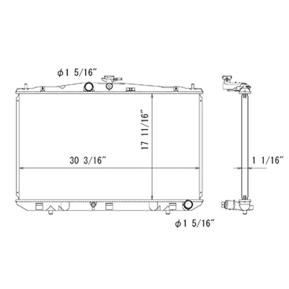 Radiator 2010-2012 Lexus Rx450h