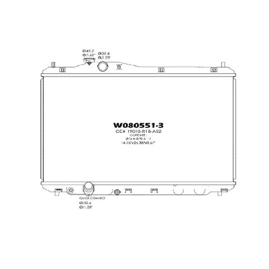 Radiator 2012-2015 Honda Civic & Acura Ilx