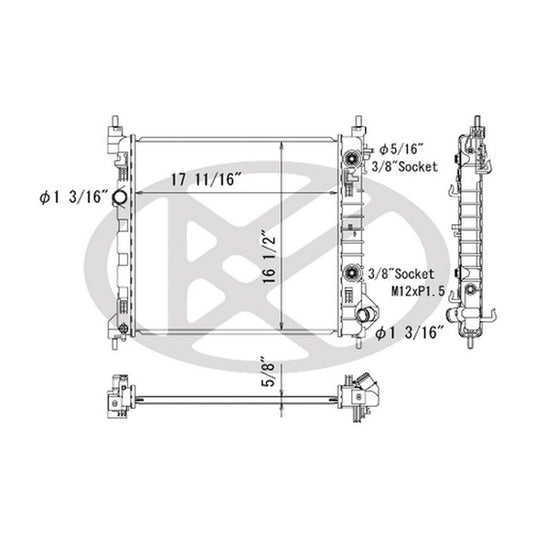 Radiator 2013-2015 Chevrolet Spark, Spark Ev