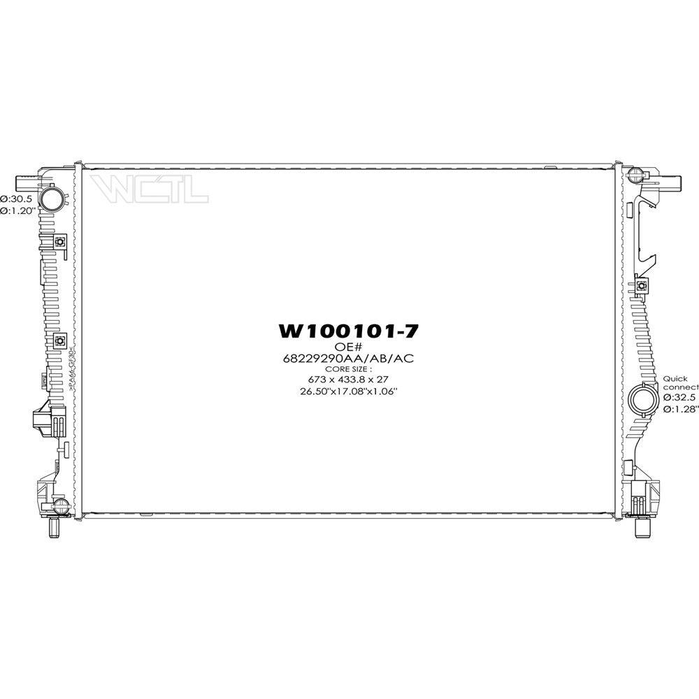 Radiator 2014-2018 Jeep Cherokee