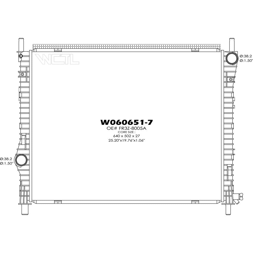 Radiator 2015-2016 Ford Mustang